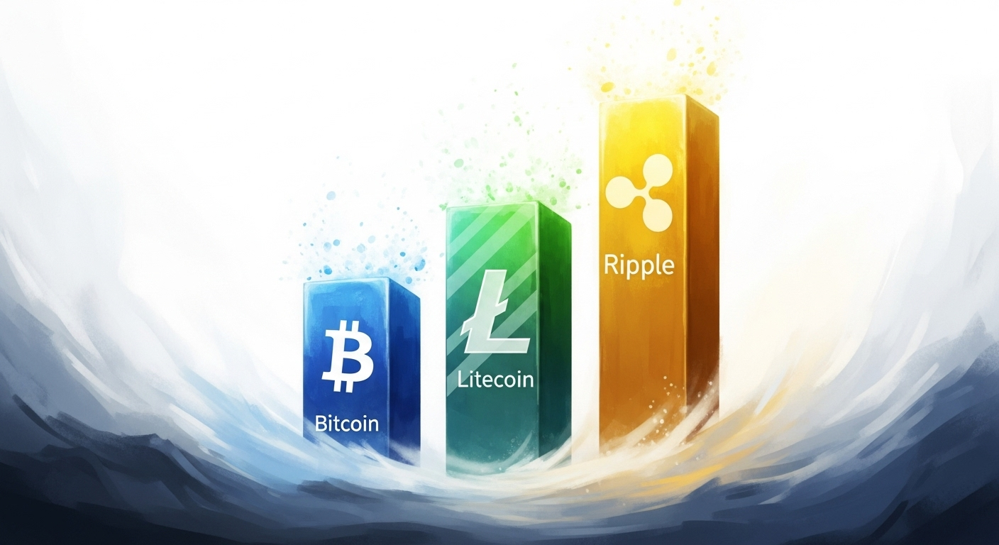 Comparison of Bitcoin, Litecoin, and Ripple in Transactions Per Second