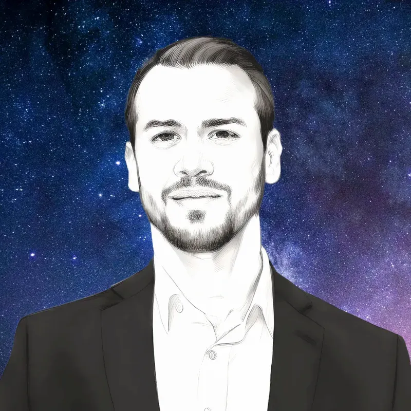 Roc Zacharias Sketch with Night Sky Background