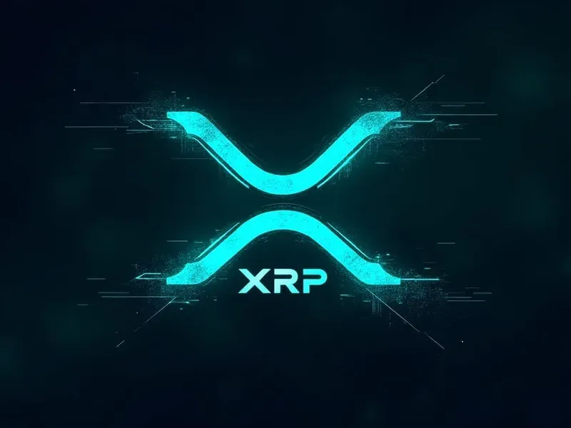 XRP in Green on Dark Background
