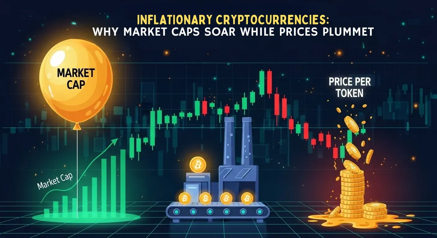 Inflationary Cryptos: Why Prices Drop as Market Caps Rise